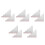 5Pairs Kitchen Acrylic Splash Guards Clear Shower Tub Splash Protector 6