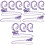 15Pièces Décoratifs Violet En Polyester À Pompons Graduation 1