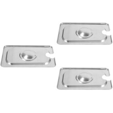 3Pièces Couvercle Simple Inox Argenté Protection Alimentaire Cuisine