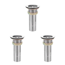 3Pièces Crépine Évier Bain Inox Moderne Argentée Pour Maison