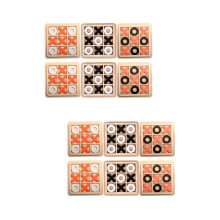 12Pièces Plateau Échecs Enfants Bois Coloré Jouet Familial