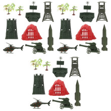 6Ensembles Jeu Pretend Militaire Enfant Plastique Décor Coloré
