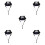 5Pcs Plastic Hard Hat Padding Insert Adjustable Fit Breathable Liner 5