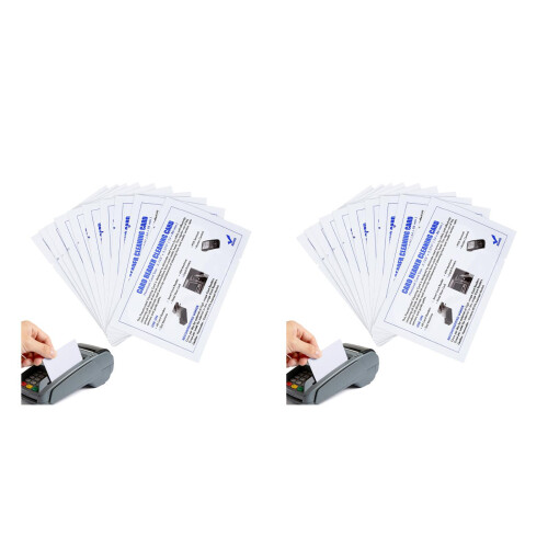 20Pièces Cartes Blanches Nettoyage Terminal Pos PVC Usage