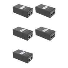 5X 24V 0.5A Desktop POE Power Injector Ethernet Adapter Sorveglianza CCTV per L'Alimentazione Della Telecamera IP
