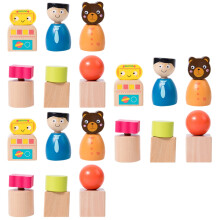 3Ensembles Jouets En Bois Colorés Pour Apprentissage Et Jeu Enfants