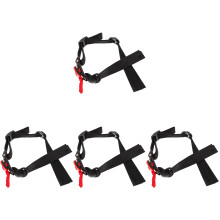 4Pièces Mentonnière Casque Chirurgie Nylon Noir Antidérapante