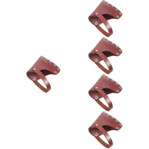 5Pièces Protections En Cuir Rouge Pour