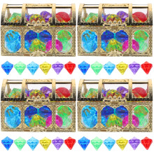 4Sets Kleurrijke Plastic Nepstenen Acryl Juwelen Voor Kinderfeestjes