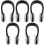 5Pièces Bouchons Natation Silicone Noir, Usage Facile Durable 1