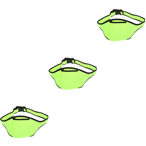 3Pièces Sac Ceinture Microphone Vert Clair Portable Durable Pour Sport