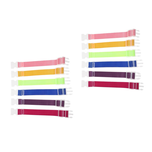 12Pièces Fixations Nylon Réglables Clips Couleurs Variées