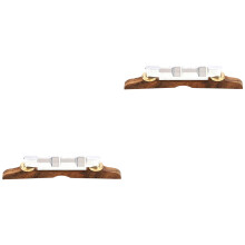 2Pièces Bridge Guitare Remplacement Bois Métal Durable