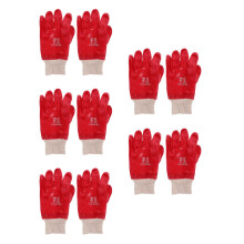 5Paren Paar Stevige Anti-Bijt Handschoenen Dierentraining Rood