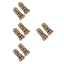 4Paires Guêtres Cosplay Viking En Fourrure Synthétique Multicolores