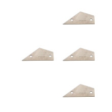 4Pièces Outil De Nivellement Fret Rocker Métal Professionnel Argent