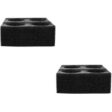 2Pcs Black Foam Coffee Cup Carrier Tray Safe Drink Holder