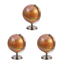 3Pièces Globe Rotatif ABS Métal Décor De Et Apprentissage