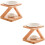 2Sets Lightweight Ceramic Wood Essential Oil Burner with Rustic Design 1