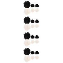 24Pièces Pompons En Fausse Fourrure Colorés Pour Chapeaux DIY Déco