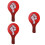 3Pièces Accessoires De Vote Portables Rouges Double Face Pour Classe 1