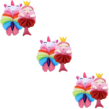 6St Lichtgewicht Douche Loofah Voor Kinderen in Bonte Kleuren