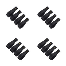 16Pièces Bandes PU Noires Pour Rideaux Crochets Polyvalents