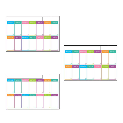 3Pièces Tableau Adhésif Effaçable Usage Scolaire
