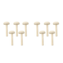 10Pcs Durable Wooden Mushroom Rollers Khaki DIY Printing Tool