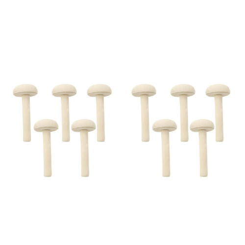 10Pcs Durable Wooden Mushroom Rollers Khaki DIY Printing Tool