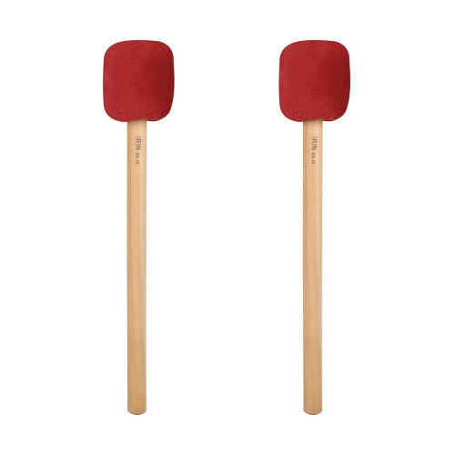 2Pièces Baguettes De Batterie Rouge Manche Bois Pour Performance