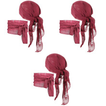 3Ensembles Bandanas Pirates Rouges Accessoires Fête