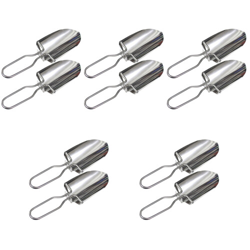 10Pièces Pelle De Jardinage Compacte Acier Inoxydable Argent