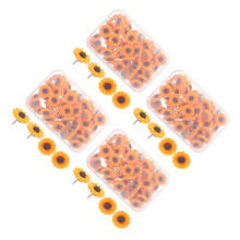 200St Gele Resin Metalen Pushpins Voor Kantoor En Thuis