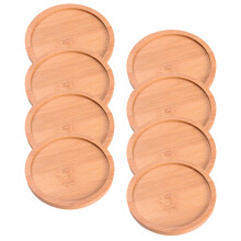 16St Duurzame Bamboe Trays Rond Lichtbruin Voor