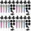 16Ensembles Microphones Miniatures Avec Supports Mousses ABS 1