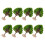 16Pcs Green Mini Scenery Trees Plastic Wood Base for Model Scenes 2