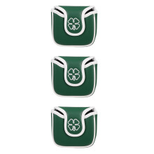 3Pcs PU Golf Club Protective Covers Green Putter Head Protectors