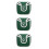 3Pcs PU Golf Club Protective Covers Green Putter Head Protectors 1