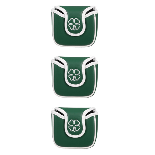 3Pcs PU Golf Club Protective Covers Green Putter Head Protectors