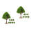 16Pcs Green Mini Scenery Trees Plastic Wood Base for Model Scenes 5