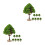 16Pcs Green Mini Scenery Trees Plastic Wood Base for Model Scenes 6