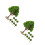 16Pcs Green Mini Scenery Trees Plastic Wood Base for Model Scenes 7