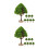 16Pcs Green Mini Scenery Trees Plastic Wood Base for Model Scenes 9