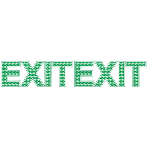 2St Exit Sticker Fluorescerend Groen Decoratief & Praktisch