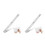 2Pcs Portable Silver Metal Animation Peg Bar Positioning Ruler Tool 1