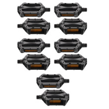 10Pcs Durable Black Bike Pedals Plastic Iron for Kids and Adult Bikes
