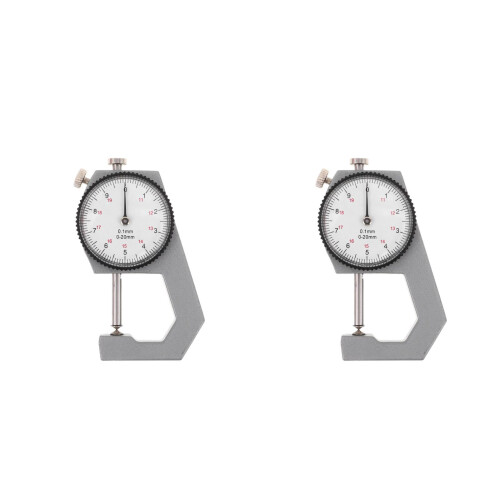 2Pcs High Precision Aluminum Digital Thickness Micrometer for Home Use