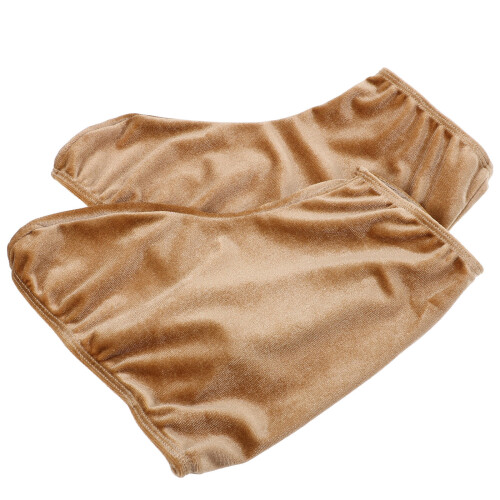2Paren Lichtbruine Elastische Schoenhoezen Voor Schaatsen Polyester