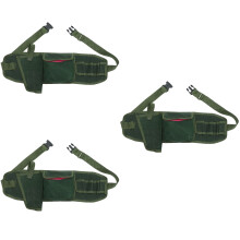 3St Duurzaam Canvas Taille Gereedschapstas Olijfgroen Voor Reparatie